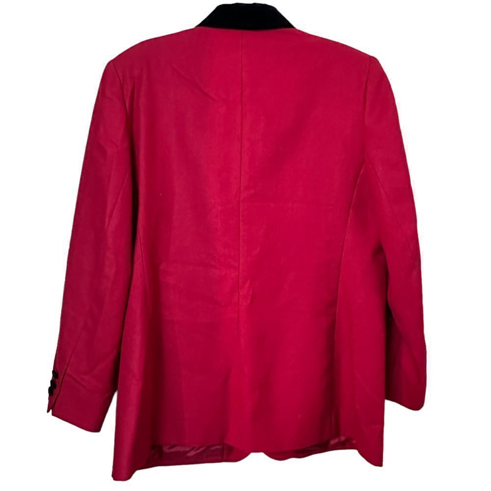 Jennifer Moore Red Wool Blazer Size 16 - Picture 7 of 8